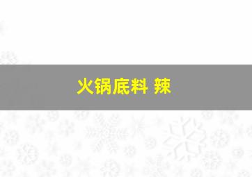 火锅底料 辣